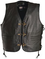 Gilet Sadic with Laces schwarz