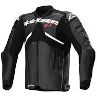 Atem V5 Leather Jacket schwarz weiss