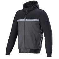 Chrome Street Hoodie schwarz meliert schwarz