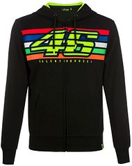 VR46 Hoodie Stripes 350504 schwarz