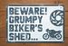 Oxford Garage Metal Sign Oxford Schild Beware